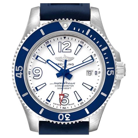 breitling white superocean|breitling superocean white face.